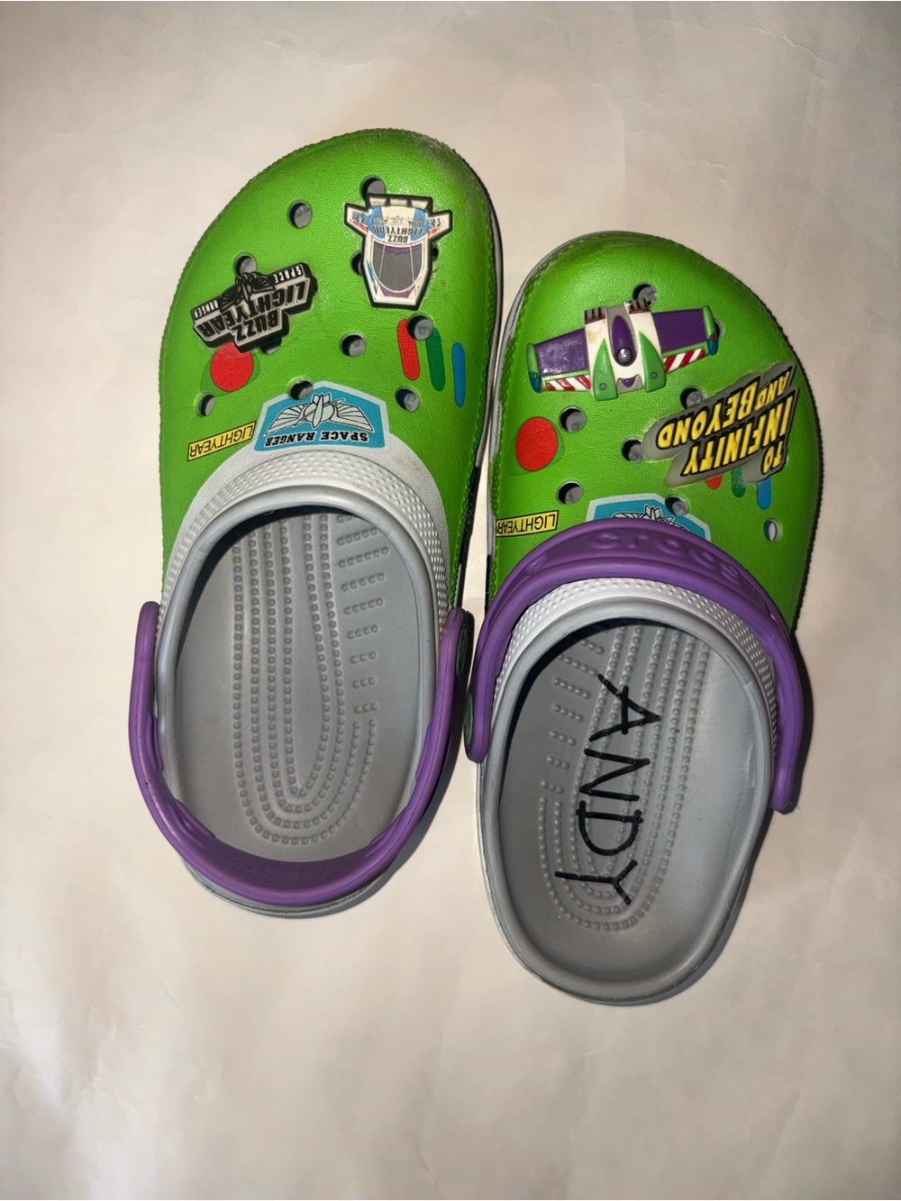 CROCS Buzz Lightyear. Size J3.